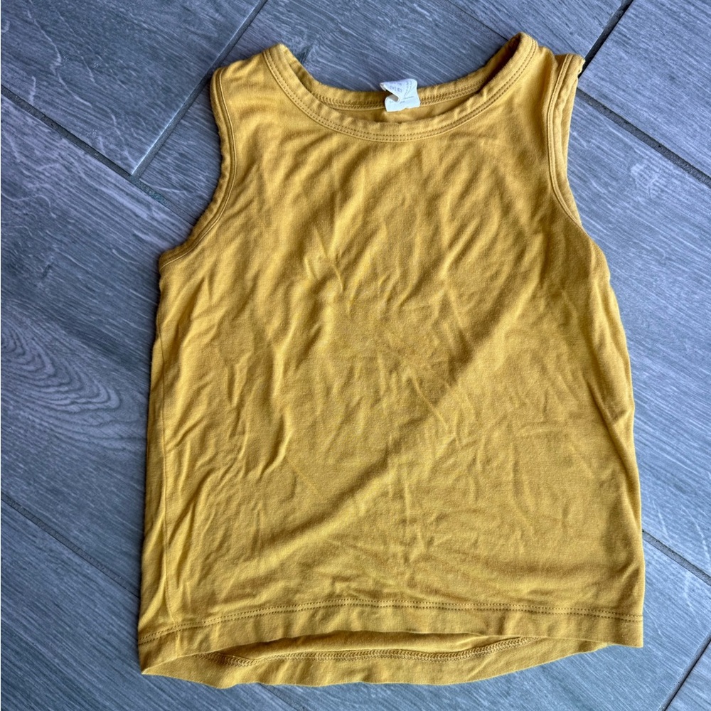 Kate Quinn Bamboo Mustard Yellow Sleeveless Top - Size 3t